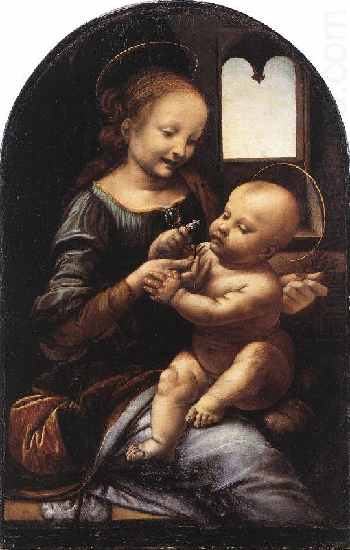  Leonardo  Da Vinci Madonna Benois Madonna with a Flower china oil painting image